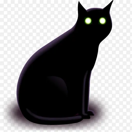 黑色的猫万圣节halloween-icons