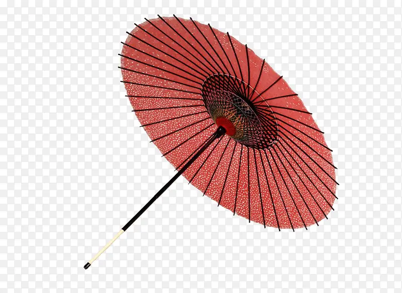 红色雨伞花折伞