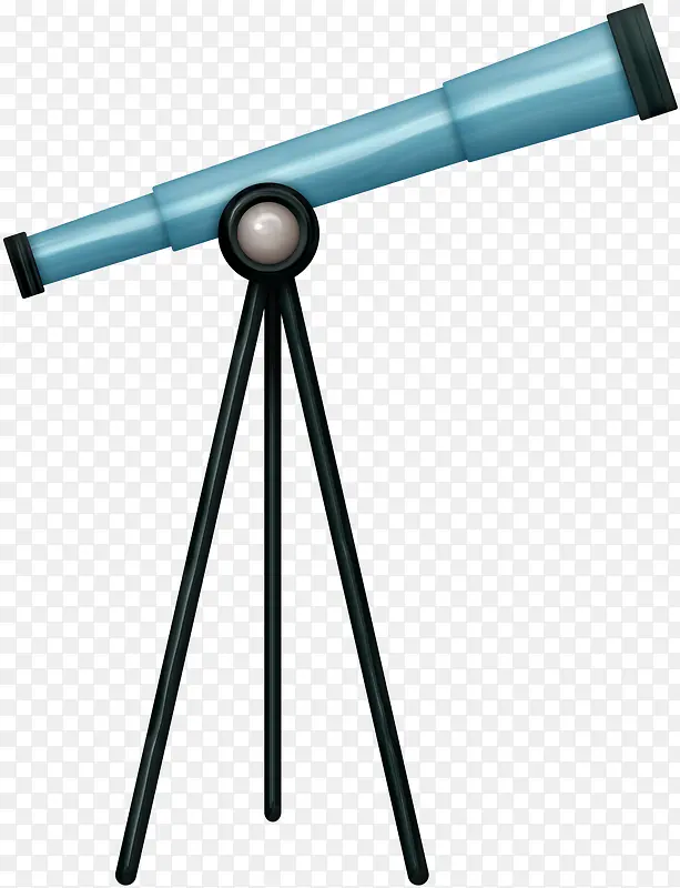 蓝色创意天文望远镜