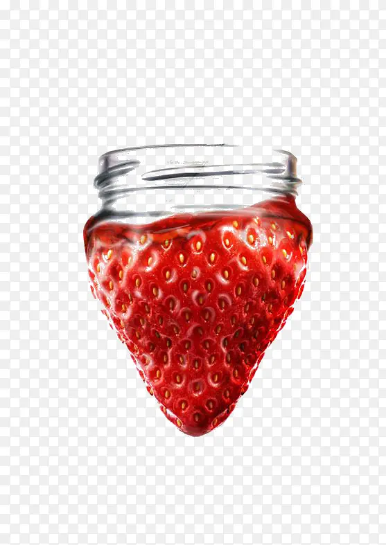 罐装草莓创意图