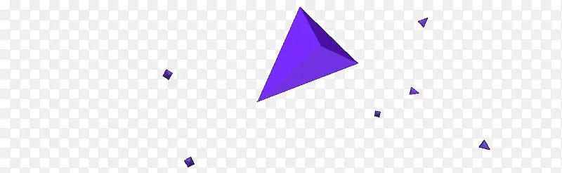 蓝色锥形漂浮几何图