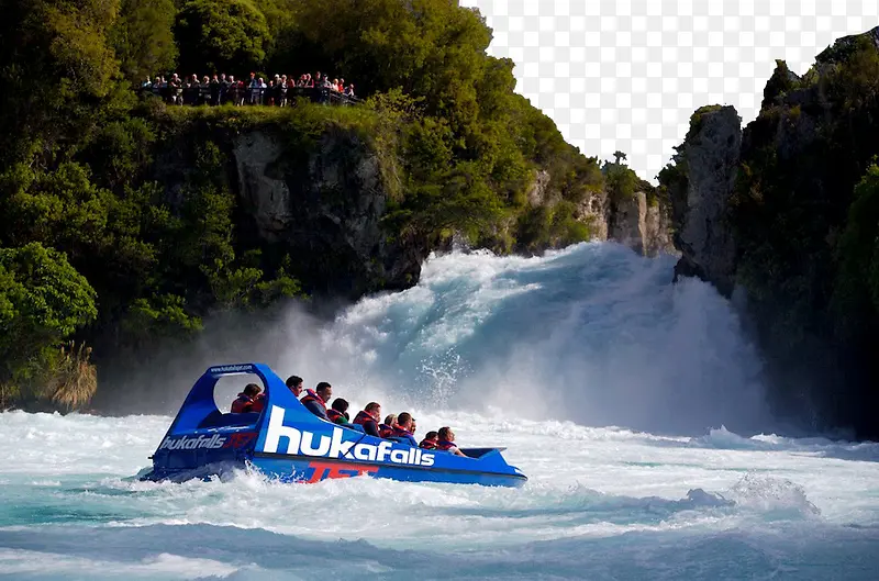 新西兰胡卡瀑布景点
