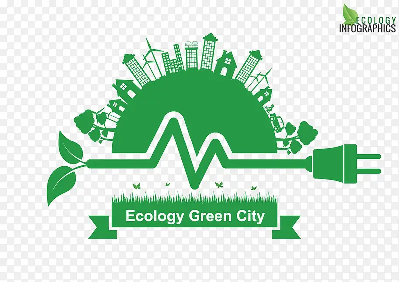 绿色环保城市矢量