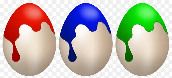三色手绘鸡蛋