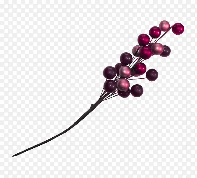 紫色珠串是复古发簪珠花