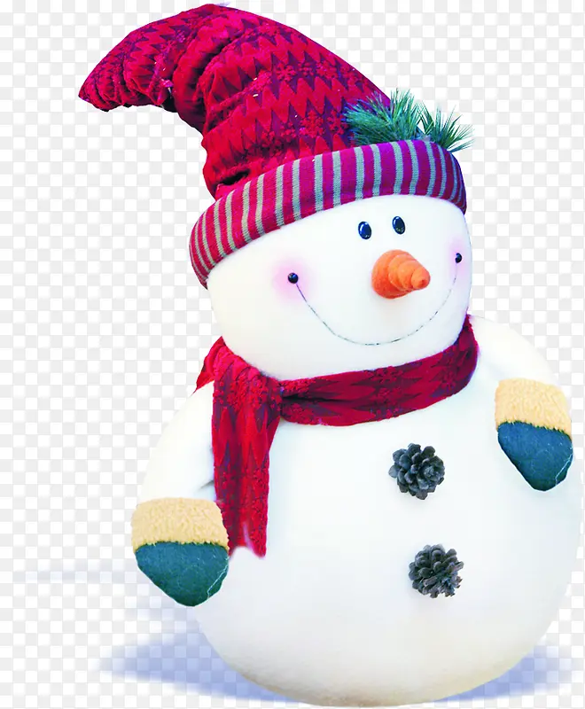 创意效果造型带帽子的雪人