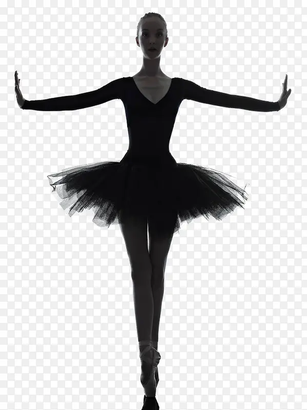 背光黑色芭蕾女孩