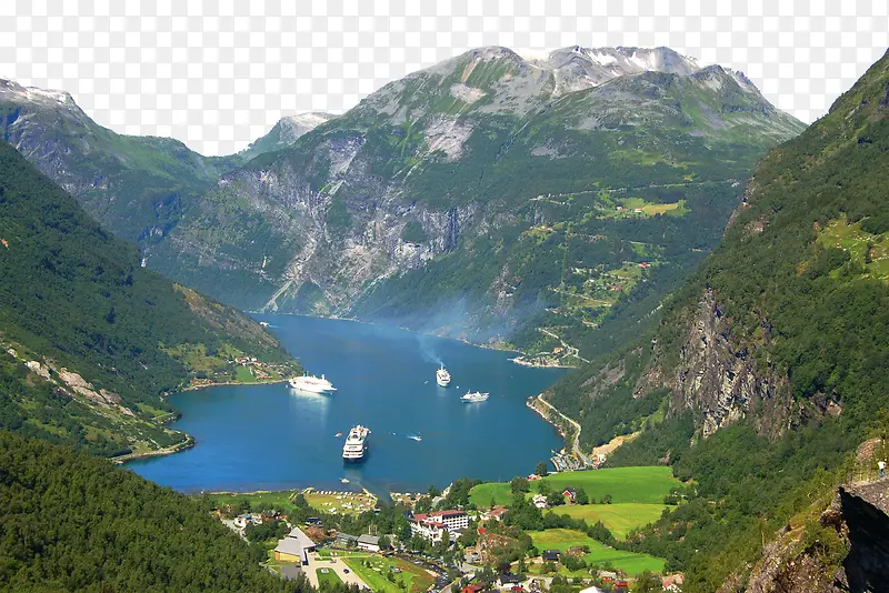 挪威峡湾风景图