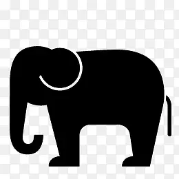 大象剪影