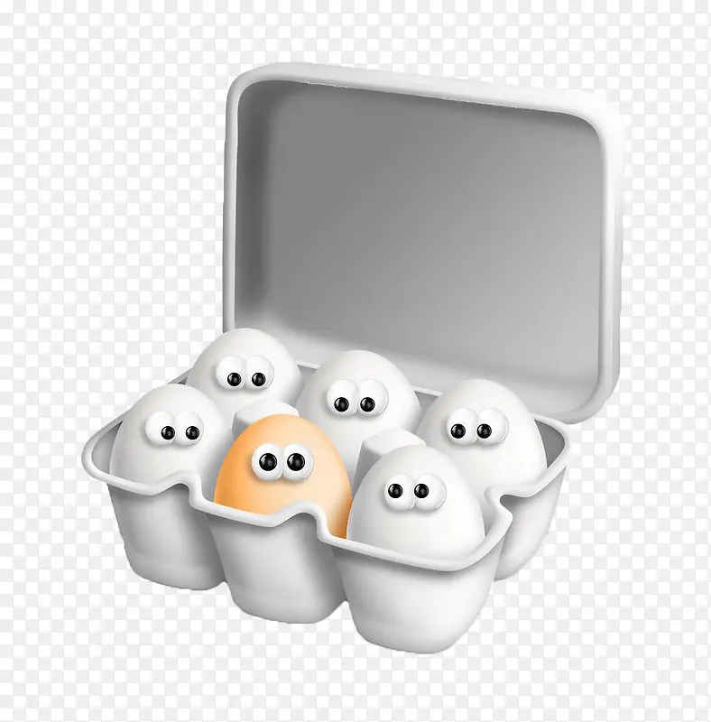 卡通手绘鸡蛋盒