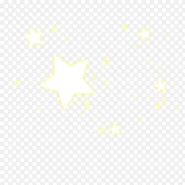 卡通黄色发光的星星图标