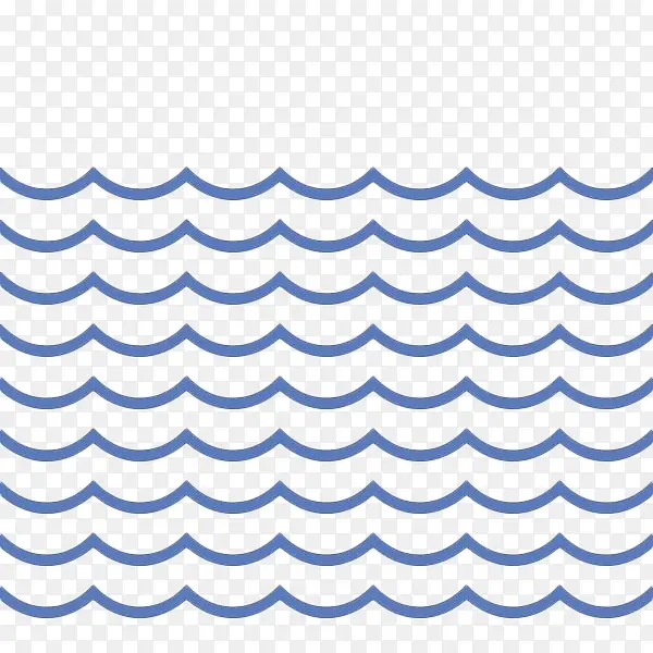 蓝色水波纹曲线线条