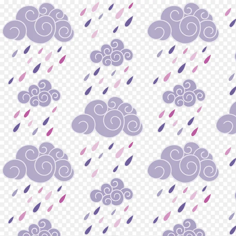 矢量紫色的雨