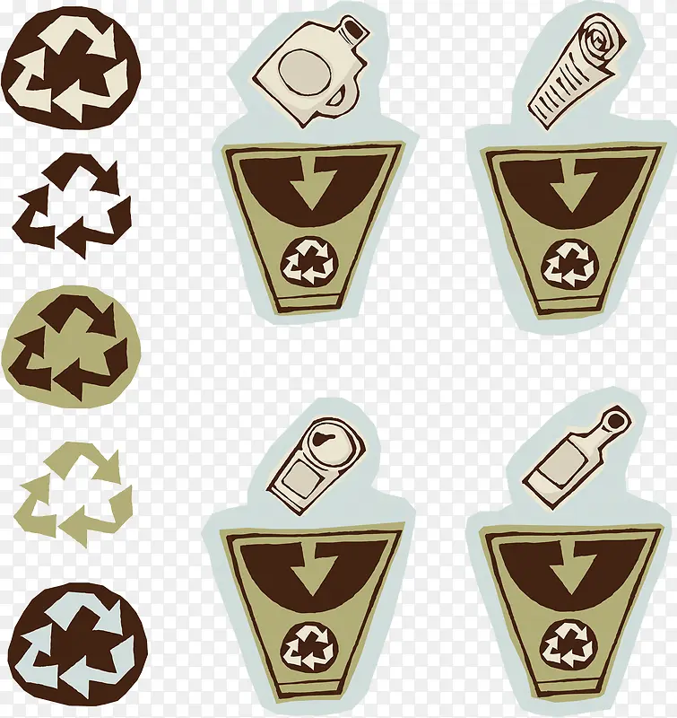 分类回收循环使用垃圾桶