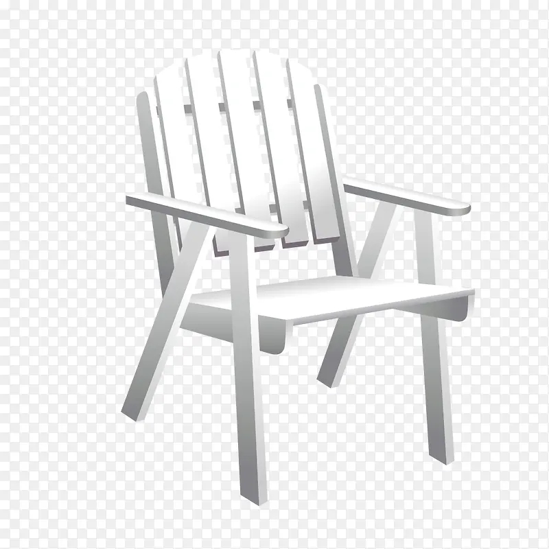 白色木椅