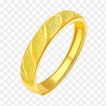 周大福菱形黄金戒指