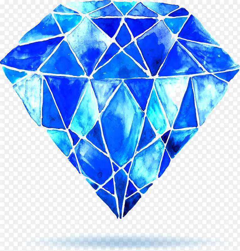 蓝色钻石水晶
