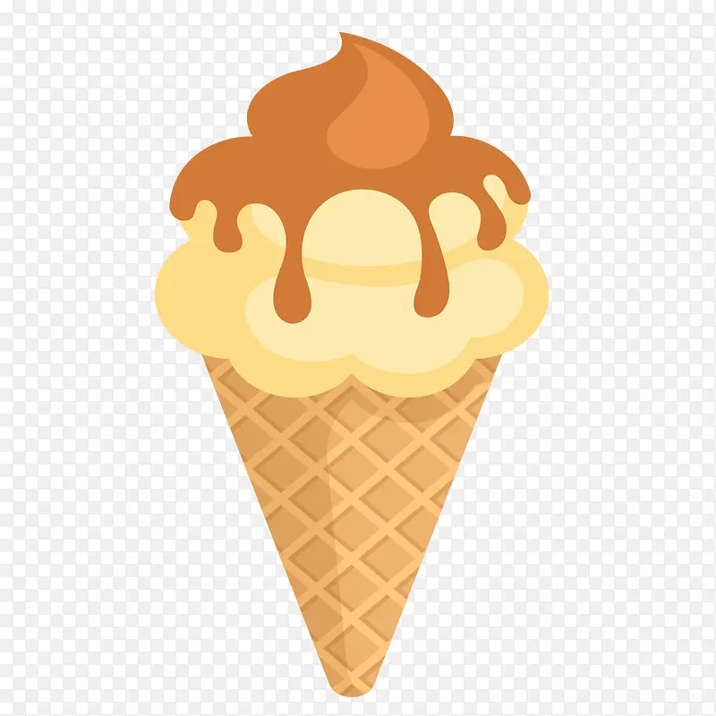 夏季焦糖冰淇淋卡通