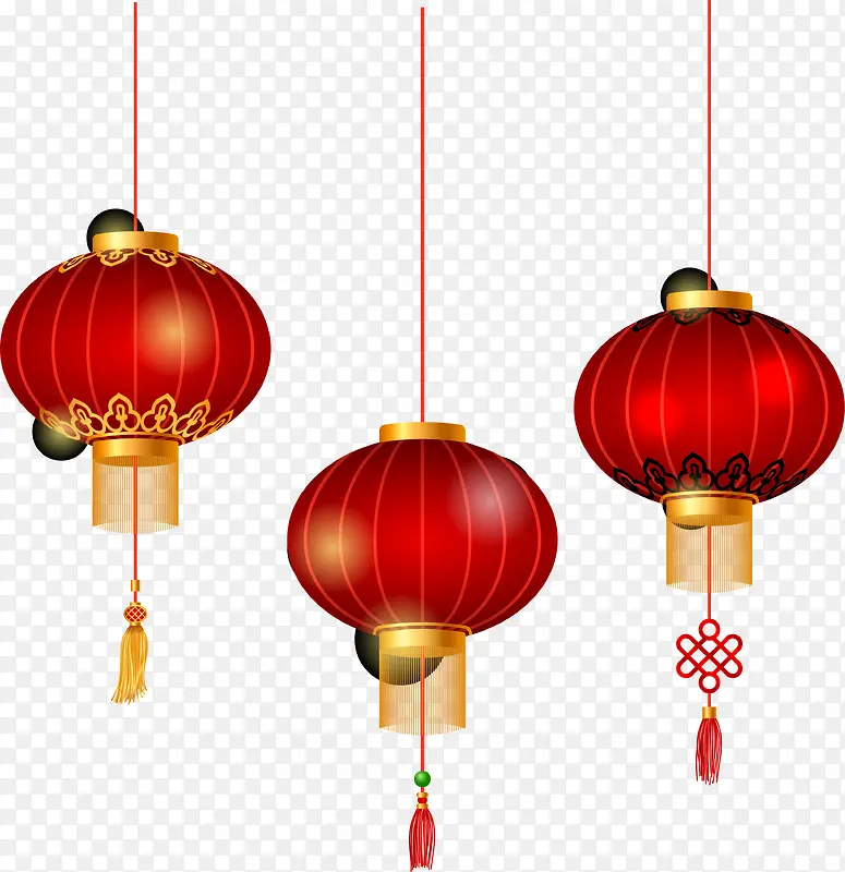 红色中国风灯笼装饰
