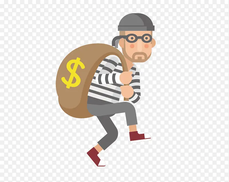卡通小偷矢量素材PNG图片素材下载_图片编号9829828-PNG素材网