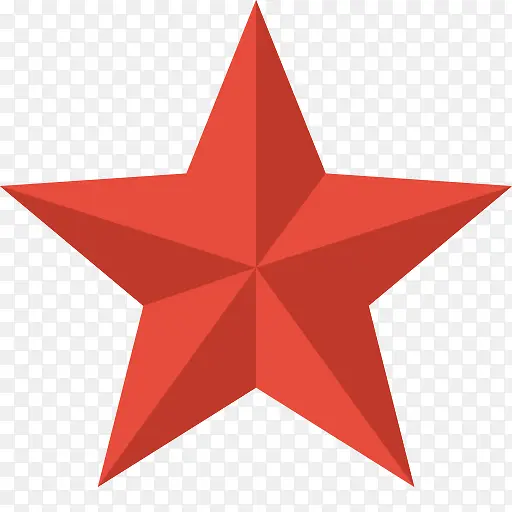 红色折叠五角星
