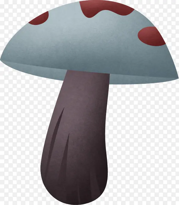手绘灰色蘑菇