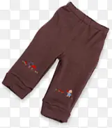 褐色儿童裤子