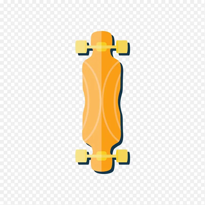 黄橙色的滑板