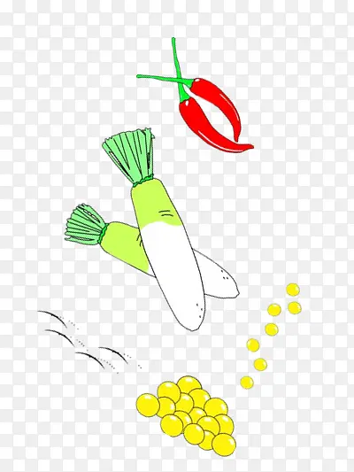 卡通的彩色的蔬菜图片