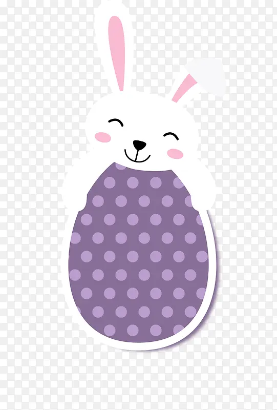 卡通小白兔鸡蛋装饰图案