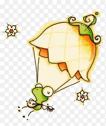 卡通青蛙降落伞
