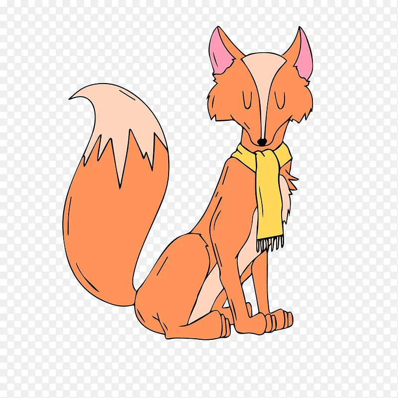 卡通手绘动物狐狸