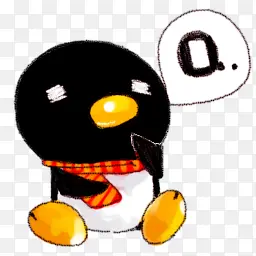 企鹅qq彩绘卡通图标
