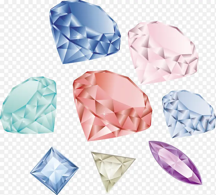 五颜六色的钻石
