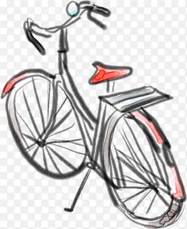 手绘自行车漫画造型