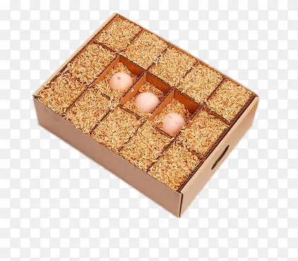 创意木盒里的鸡蛋