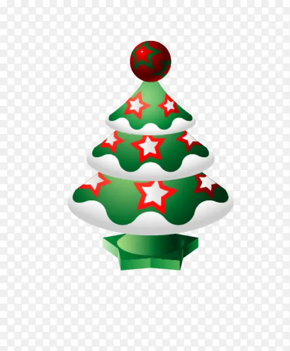 五角星卡通圣诞树