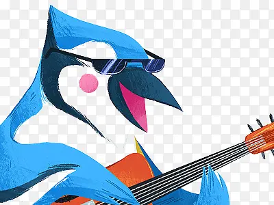 弹吉他的鸟