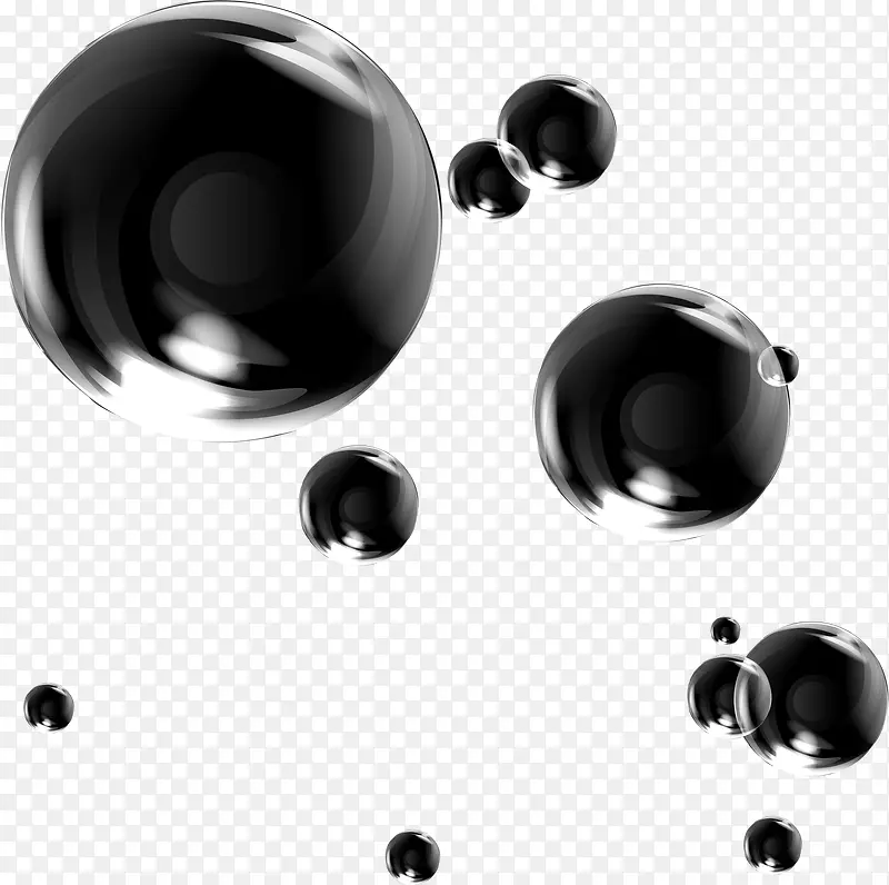 黑色水墨立体圆形图片设计