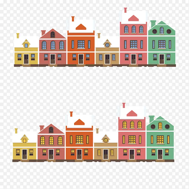 彩色外观房子