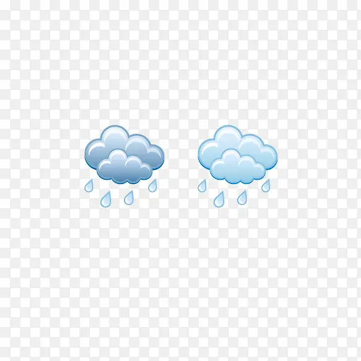 天气符号 下雨 雨天