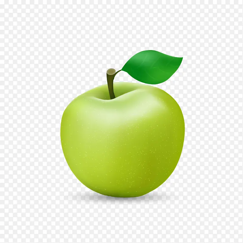 矢量绿苹果