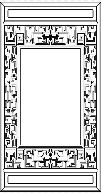 中式雕花方框图案