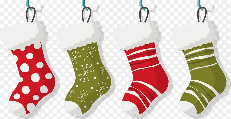 矢量圣诞装饰袜子