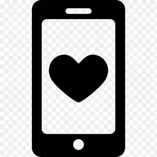 智能手机与心脏图标