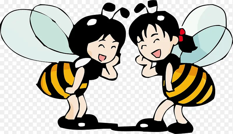 蜜蜂矢量朋友元素