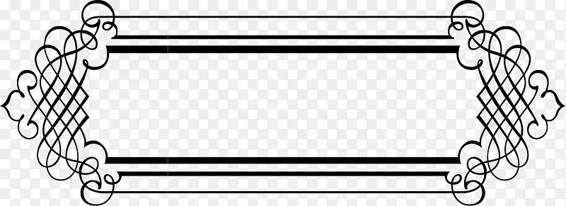 简单线条边框矢量线框图