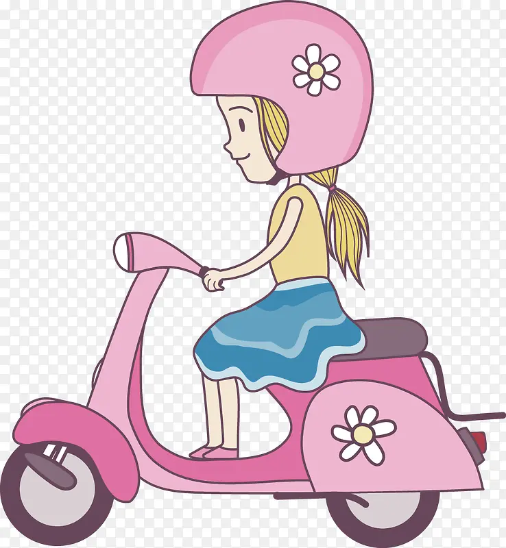 骑电动车女孩