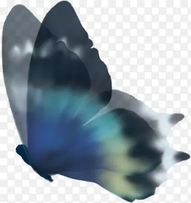 创意合成手绘水彩飞舞的黑蝴蝶
