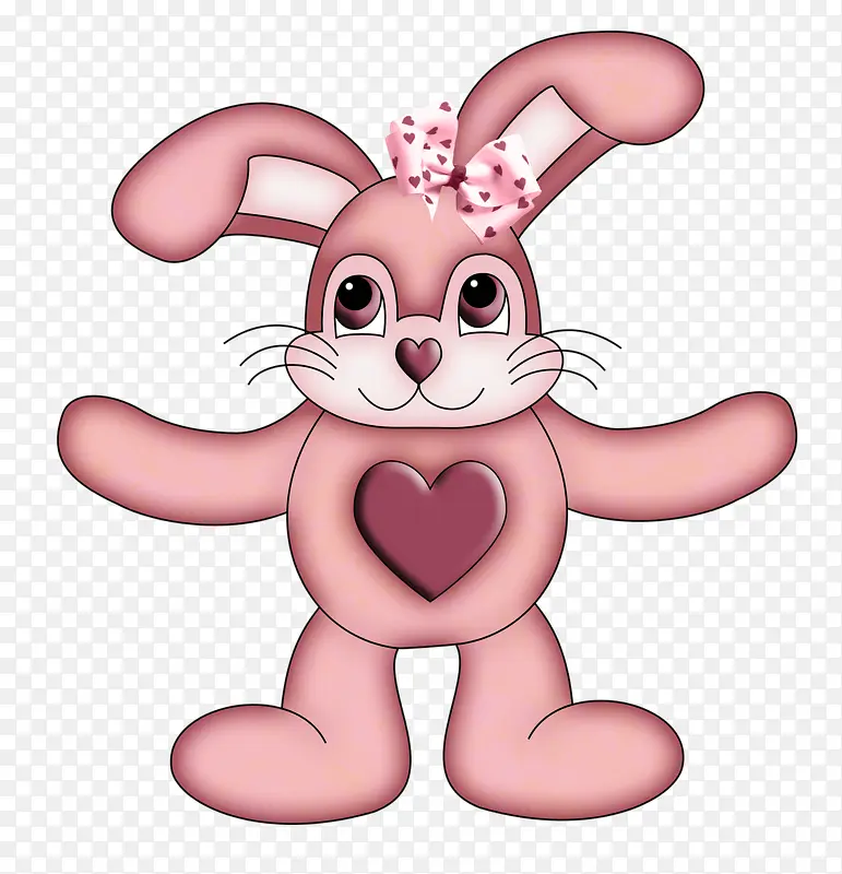 粉色卡通可爱小兔子